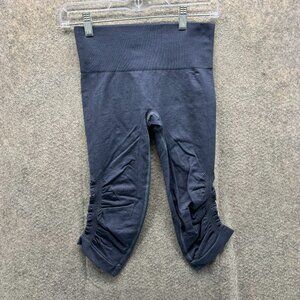 Lululemon Leggings Women 4 Gray Wunder Under Crop Ruched Calf High Rise Luon